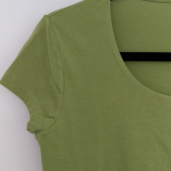 Merona tee shirt t shirt stretchy olive army green - Picture 5 of 7